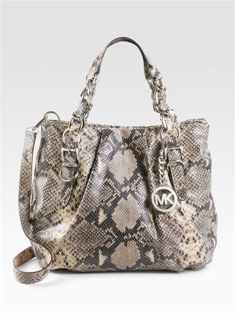 michael kors white python bag|michael kors glitter purse.